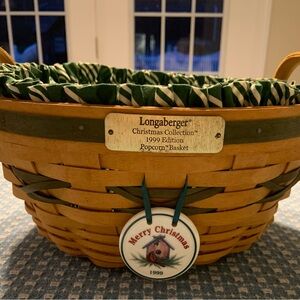 Longaberger 1999 Edition Basket with Green Liner